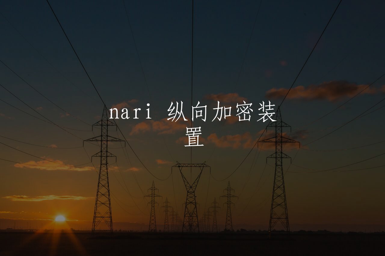 nari 纵向加密装置 核心概念图