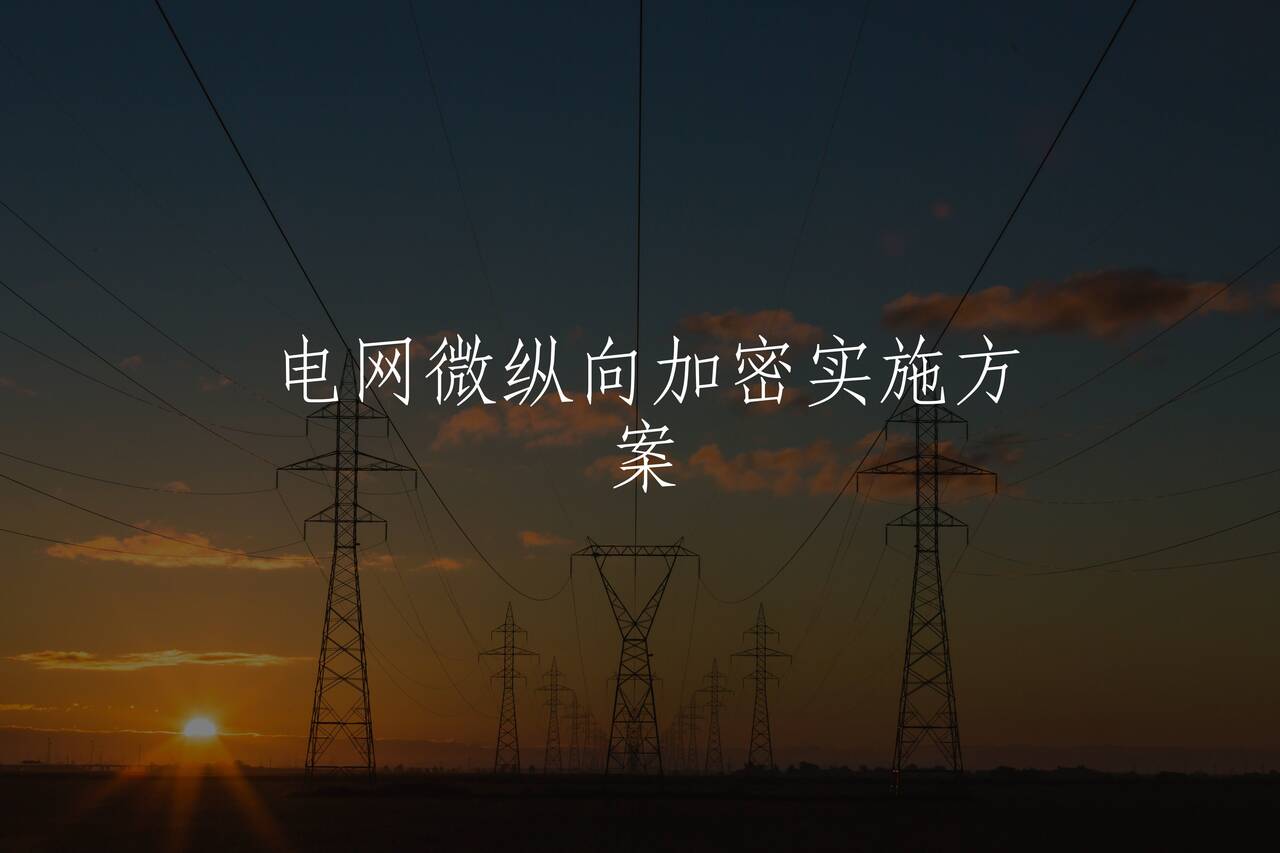 电网微纵向加密实施方案 核心概念图