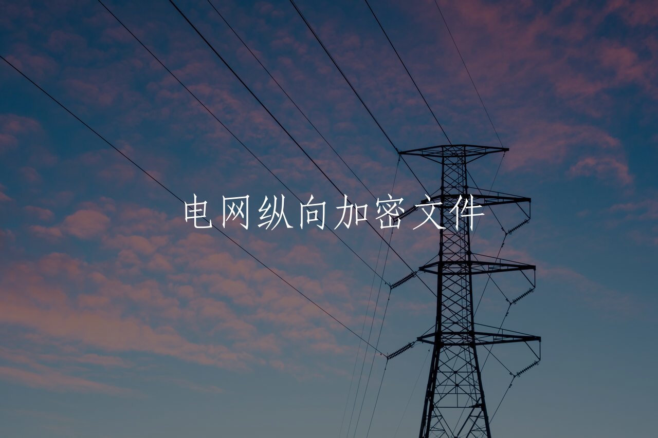 电网纵向加密文件 核心概念图