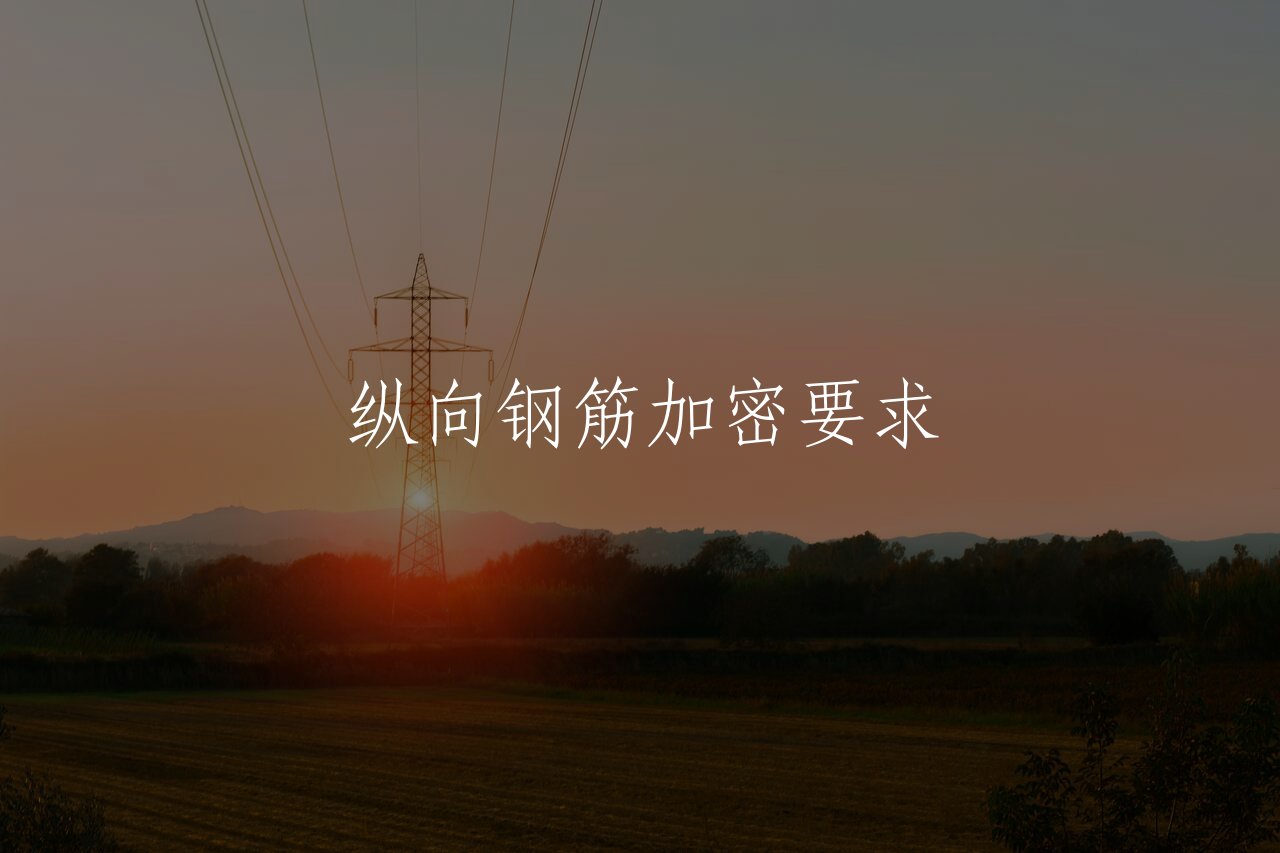 纵向钢筋加密要求 核心概念图